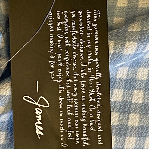 Mackenzie & James BLUE/WHITE CHECK RUFFLE Tie Belt Halter NWT DRESS plus size - Picture 6 of 6